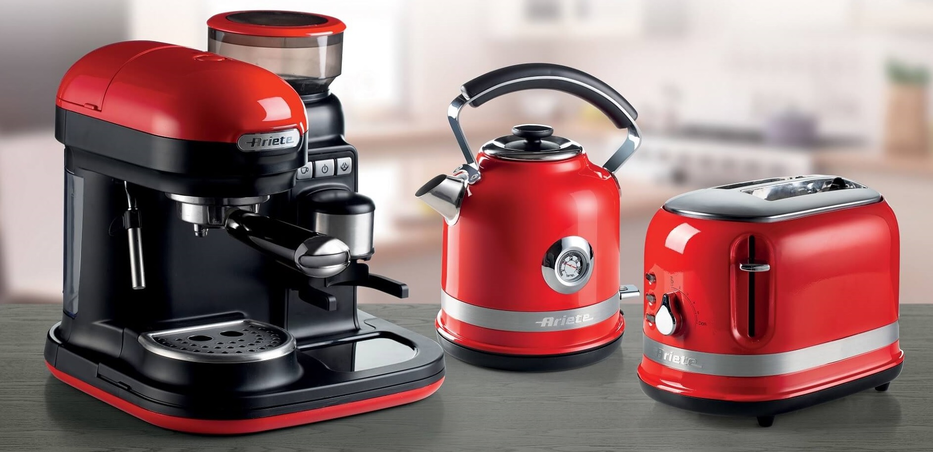 Cafetera Ariete Moderna Espresso con Manómetro Rojo — Fisher Punta