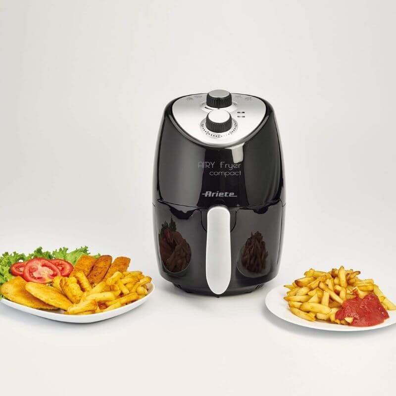 Friggitrice ad Aria 2 Litri, Airy Fryer Mini, Ariete 4617 Nero