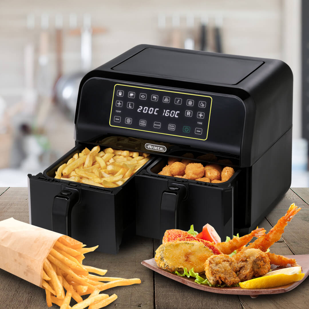 Friggitrice ad aria con doppio cestello, Airy Fryer Dual, Ariete 4623