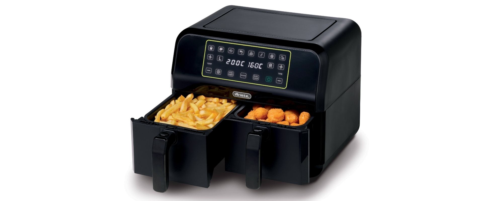 Ariete Friggitrice ad aria con doppio cestello Airy Fryer Dual Metal -  BricoSpesa