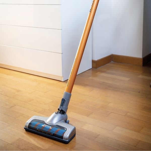 Orange Cordless Electric Broom with Digital Motor 22V Digital Lithium