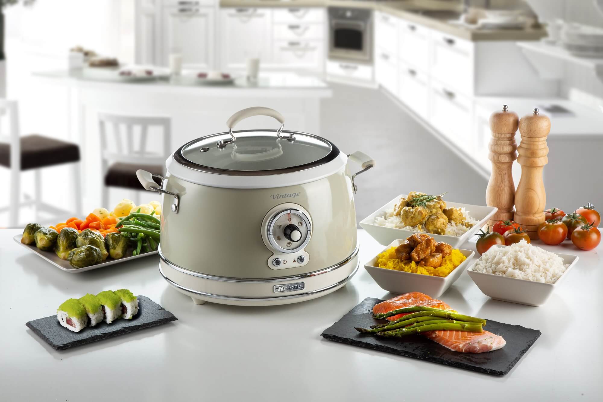 rice cooker slow cooker cuociriso elettrico sushi fatto in casa riso all'orientale