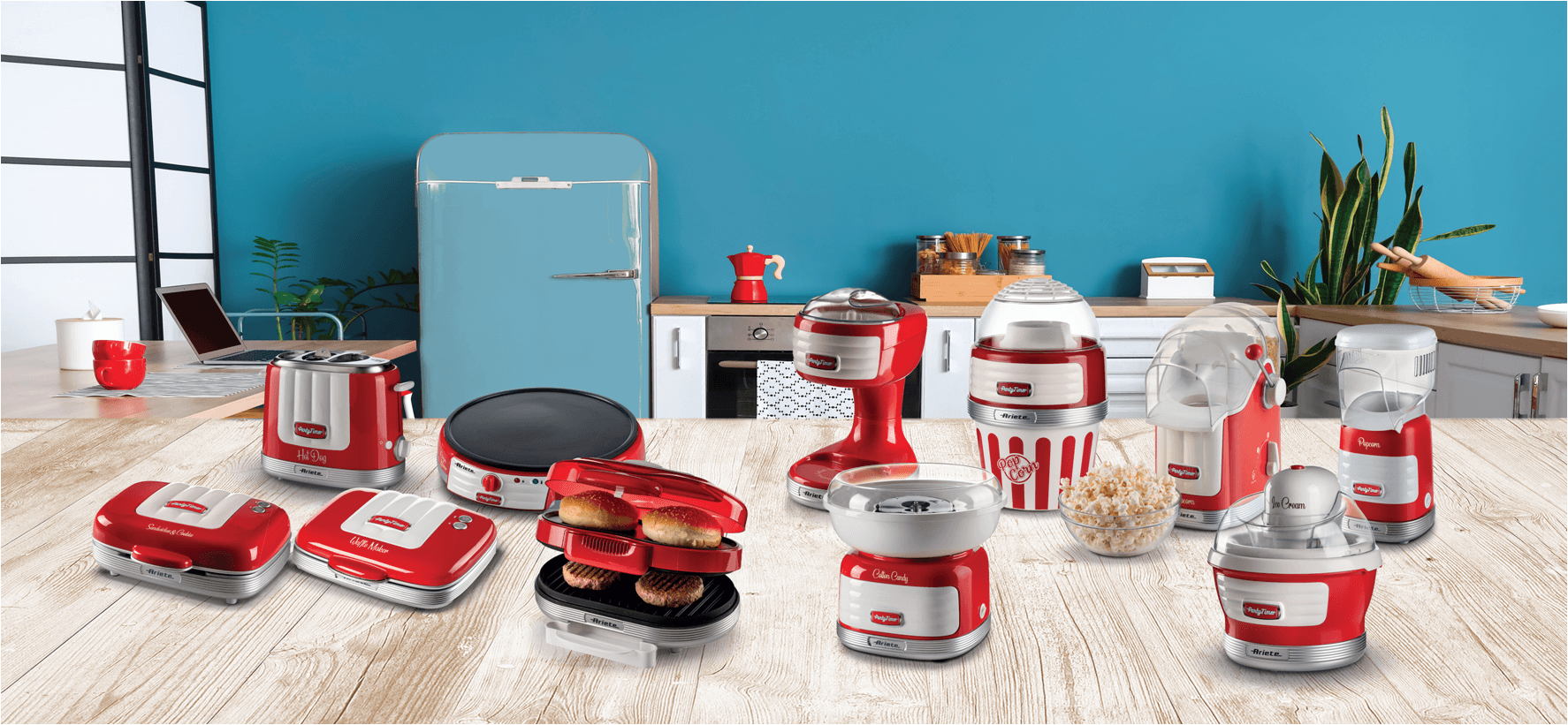 Macchina per hamburger, Hamburger maker Party Time, Ariete 205 Rosso