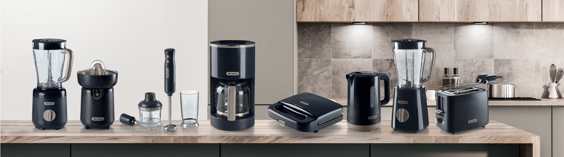 Bollitore elettrico 1,7L, Breakfast, Ariete 2846 Dark Grey