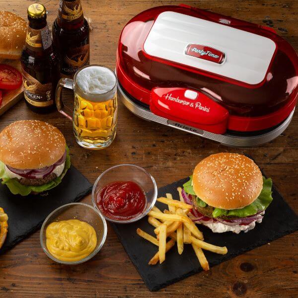 Electric burger table grill, Hamburger Maker Party Time