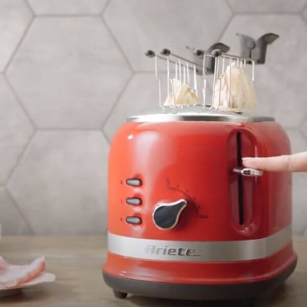 tostapane moderna ariete 149 rosso con pinze