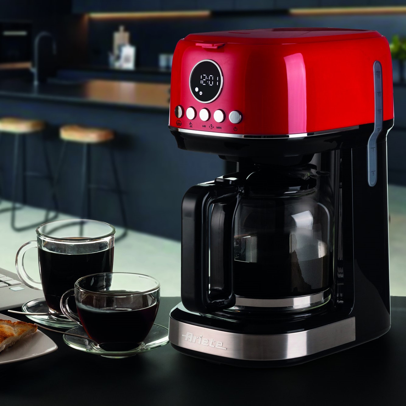 Macchina caffè americano 15 tazze MODERNA Rosso e Nero 00M139600AR0