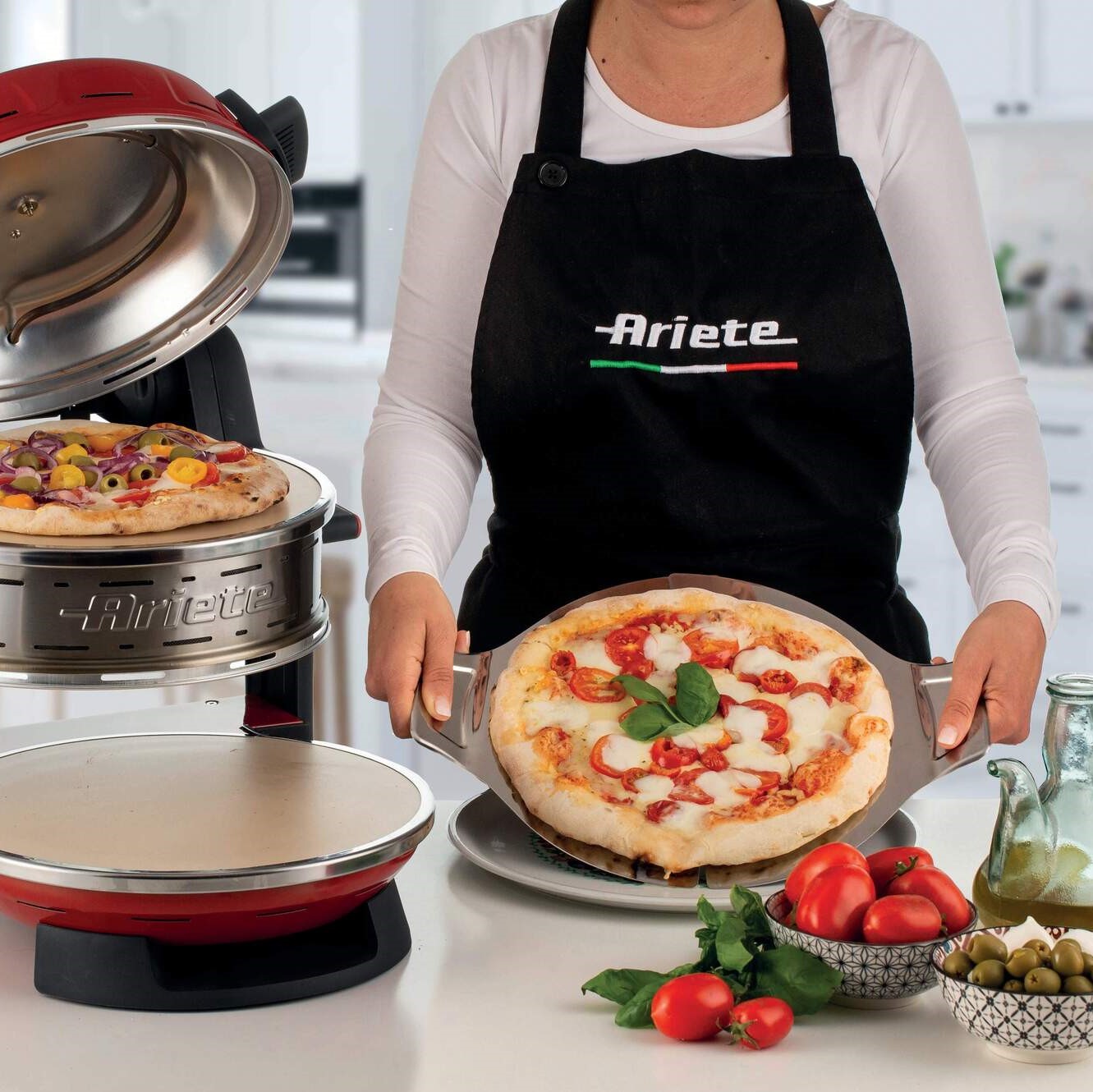 Double pizza oven for 2 pizzas, Pizzeria Ariete Red