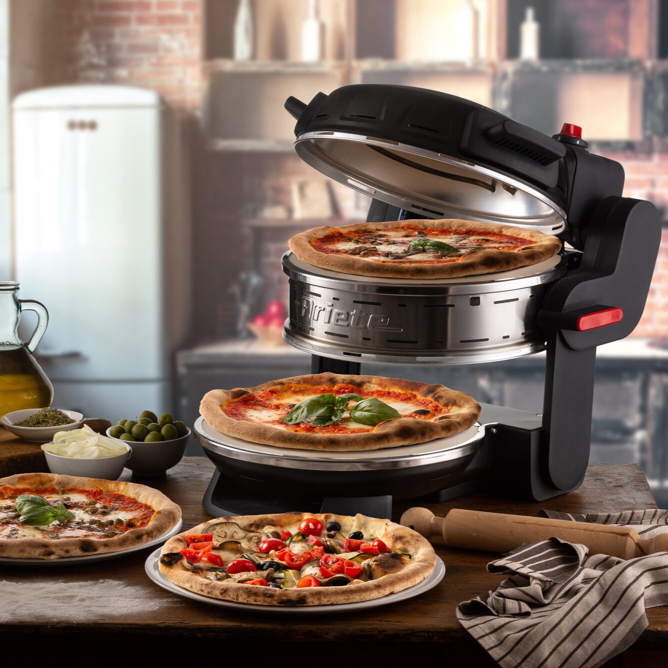 doppia pizza con forno pizza ariete