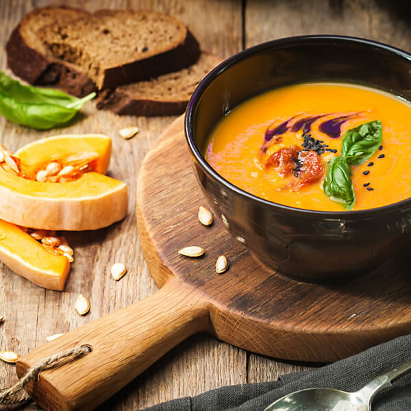 vellutata di zucca con frullatore a immersione pimmy 3 in 1 ariete 886
