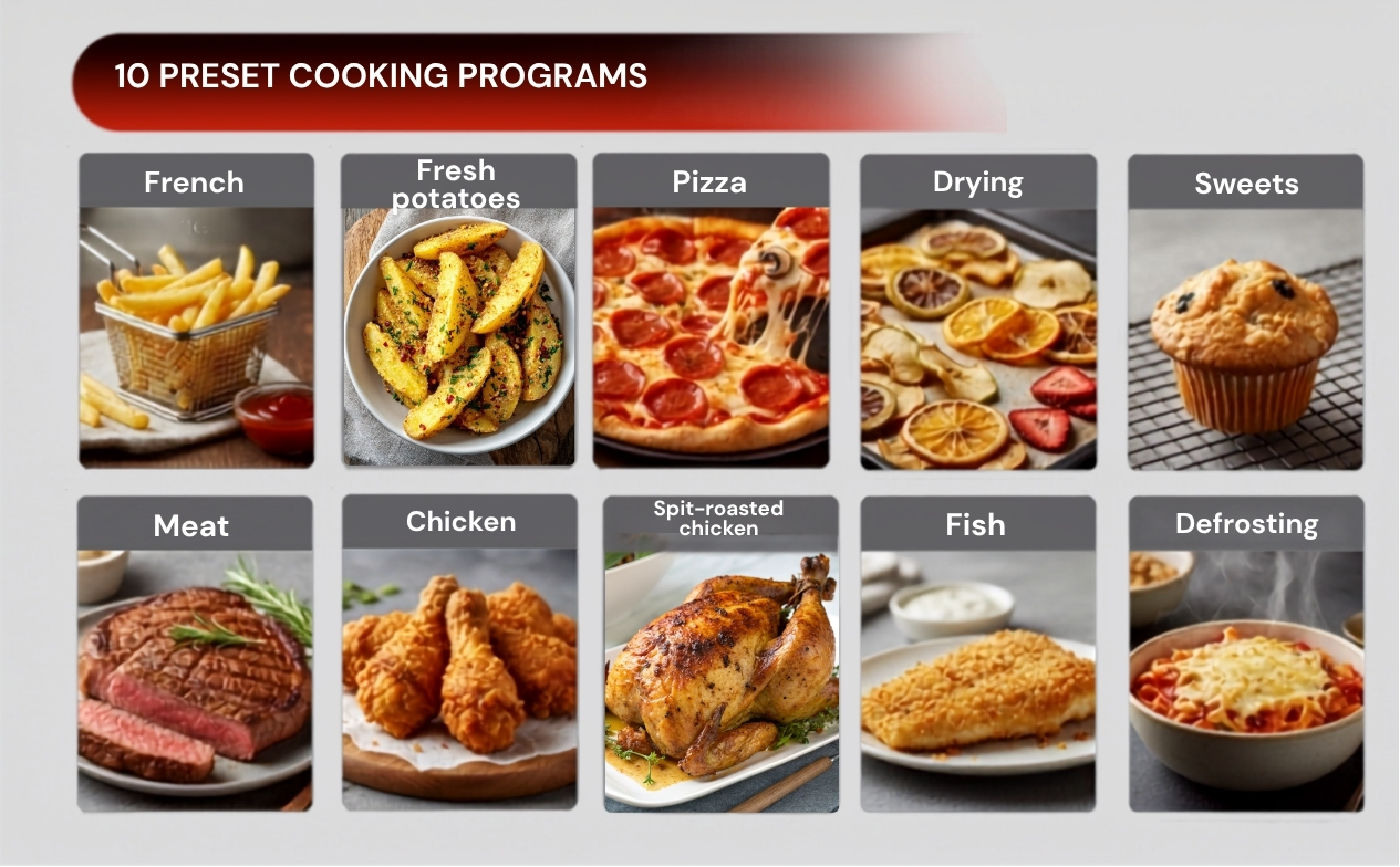 ariete air fryer programs