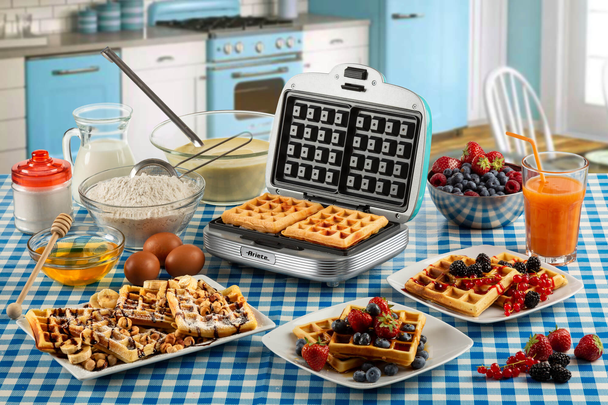 ariete 1973 waffle party time azzurro