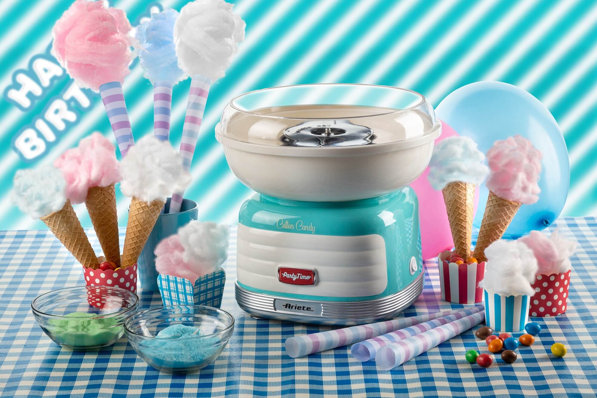 Macchina Elettrica Per Zucchero Filato 500 W Bambini Feste Compleanni ed  Eventi