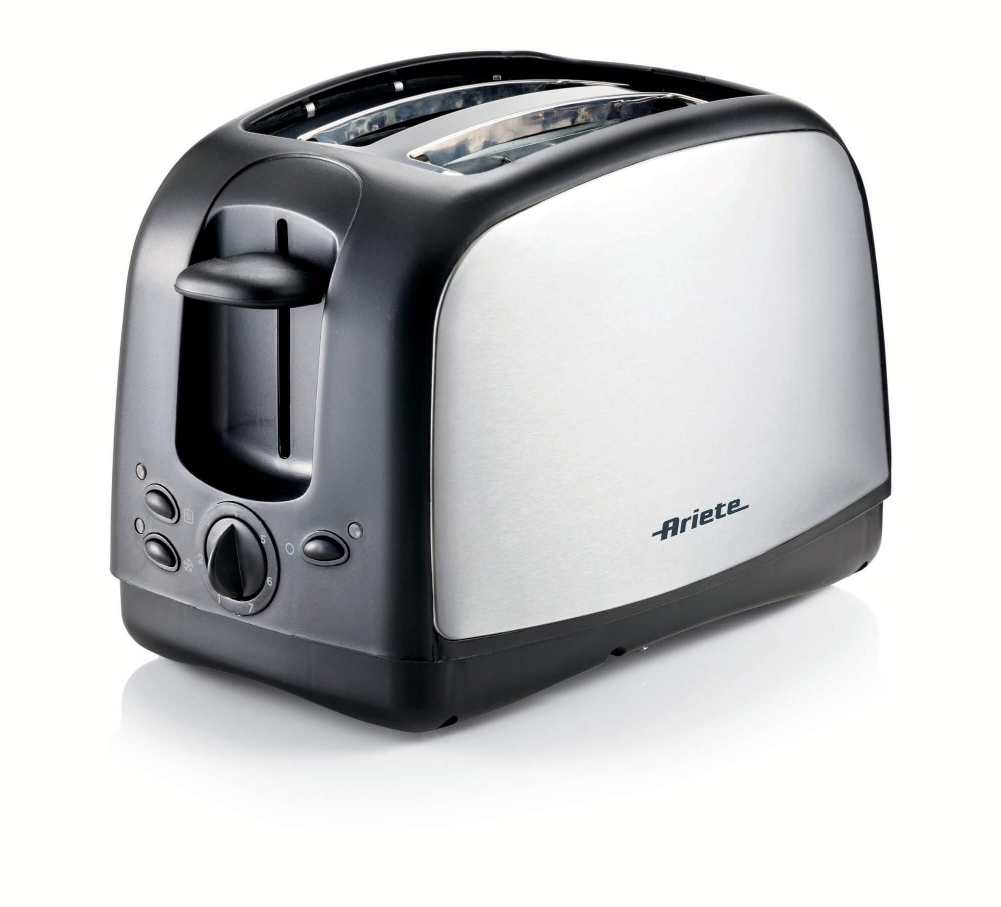 Ariete 153 Toaster, Tostapane elettrico, 930W, 2 fette, 7 livelli di doratura, Espulsione automatica, Metal