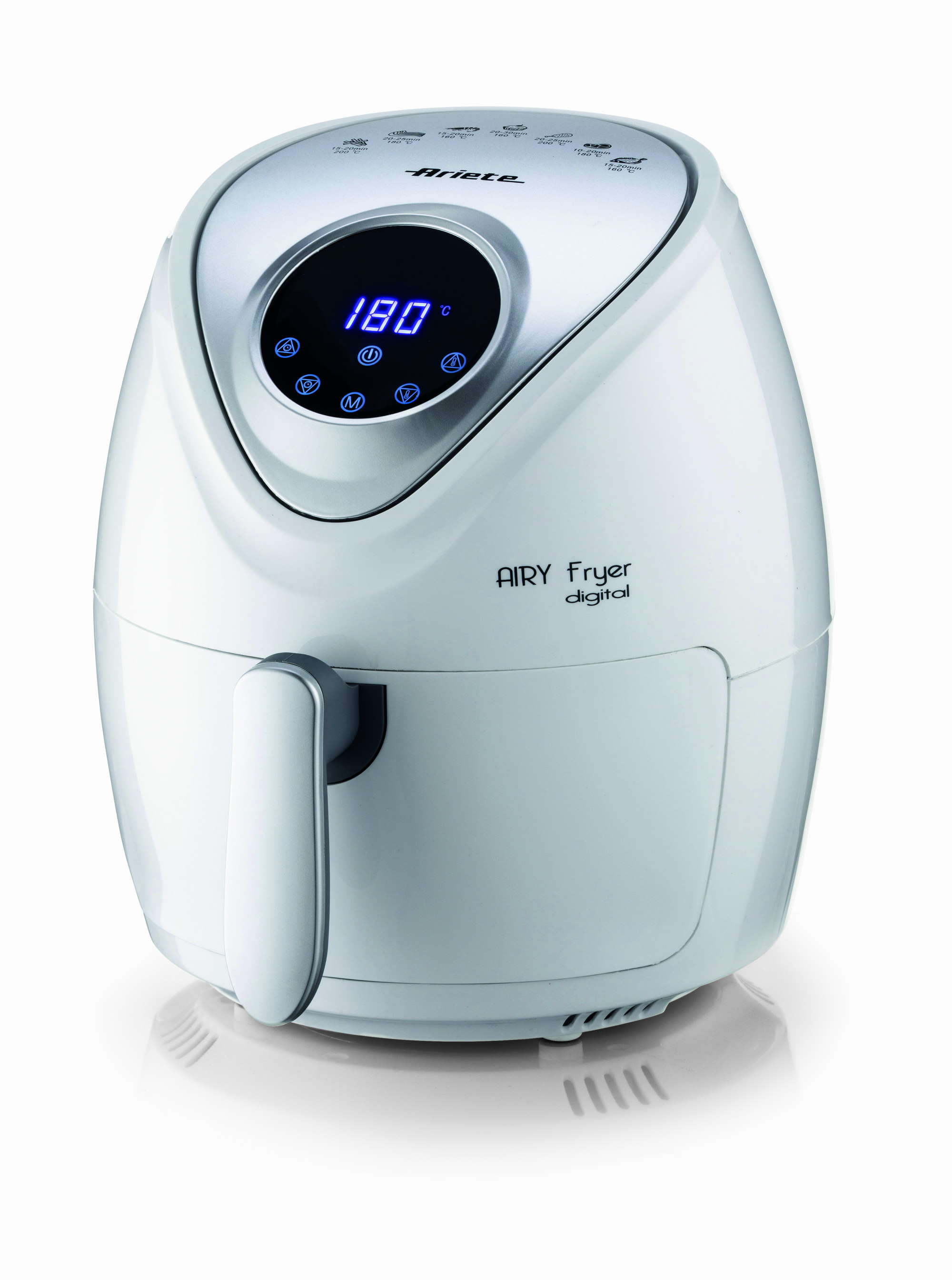 Ariete 4616 Airy Fryer Digital - Friggitrice ad Aria - Frigge senza grassi e olio - 7 Programmi Preimpostati - 1300 Watt - 3,5 Litri - Bianco