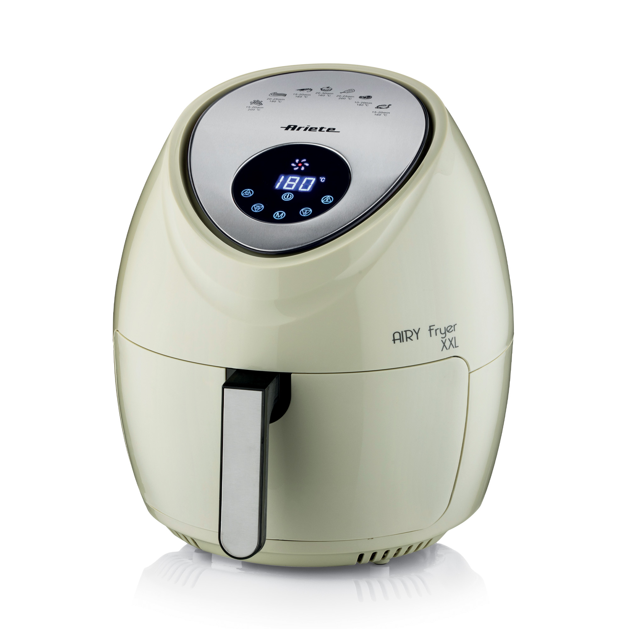 Ariete 4618 Airy Fryer XXL - Friggitrice ad Aria - Frigge 2,5 kg di Patatine Fritte - 7 Litri - Cottura Senza Olio e Grassi - 1800 Watt - Beige