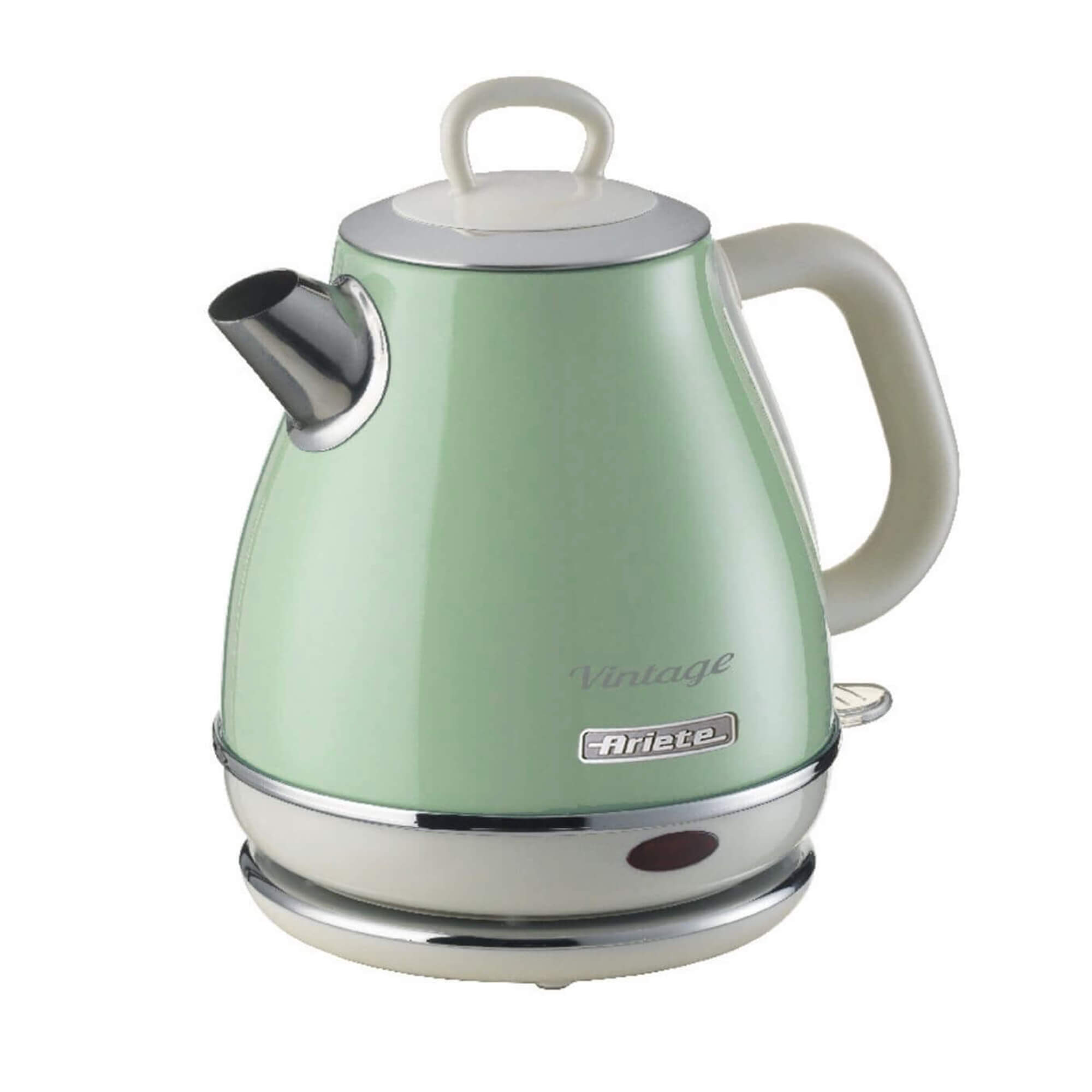 Ariete 2868 Bollitore Elettrico Vintage 1 Litro - Infusi, Tè e Tisane - Autospegnimento - Acciaio Inox - 1 Litro - 1600 Watt - Verde