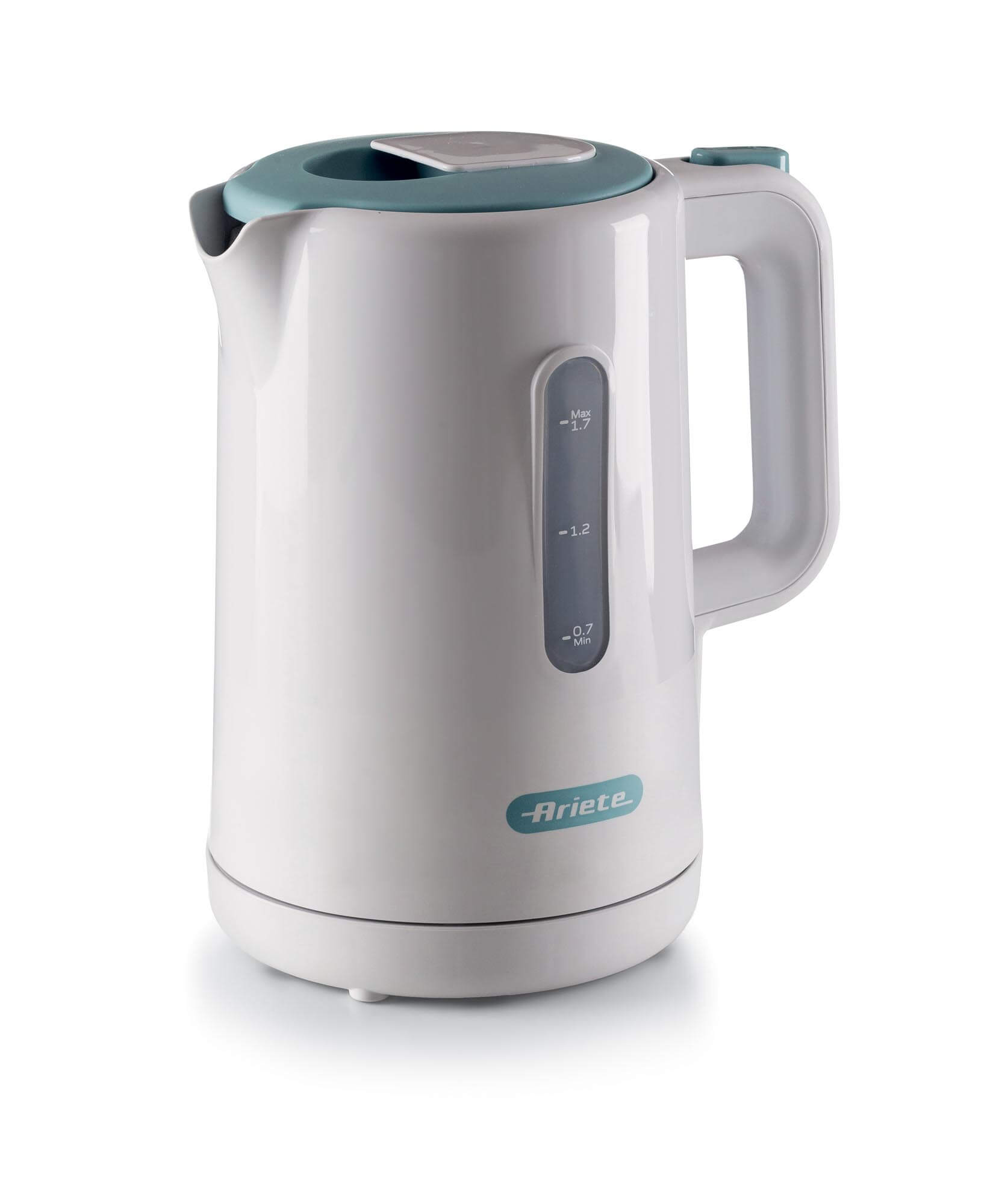 Ariete 2846 Bollitore Breakfast, 2200W, Capacità 1,7 L, Base Cordless 360°, Spegnimento automatico, Coperchio di sicurezza, Livello acqua visibile, Finitura lucida e opaca, Bianco