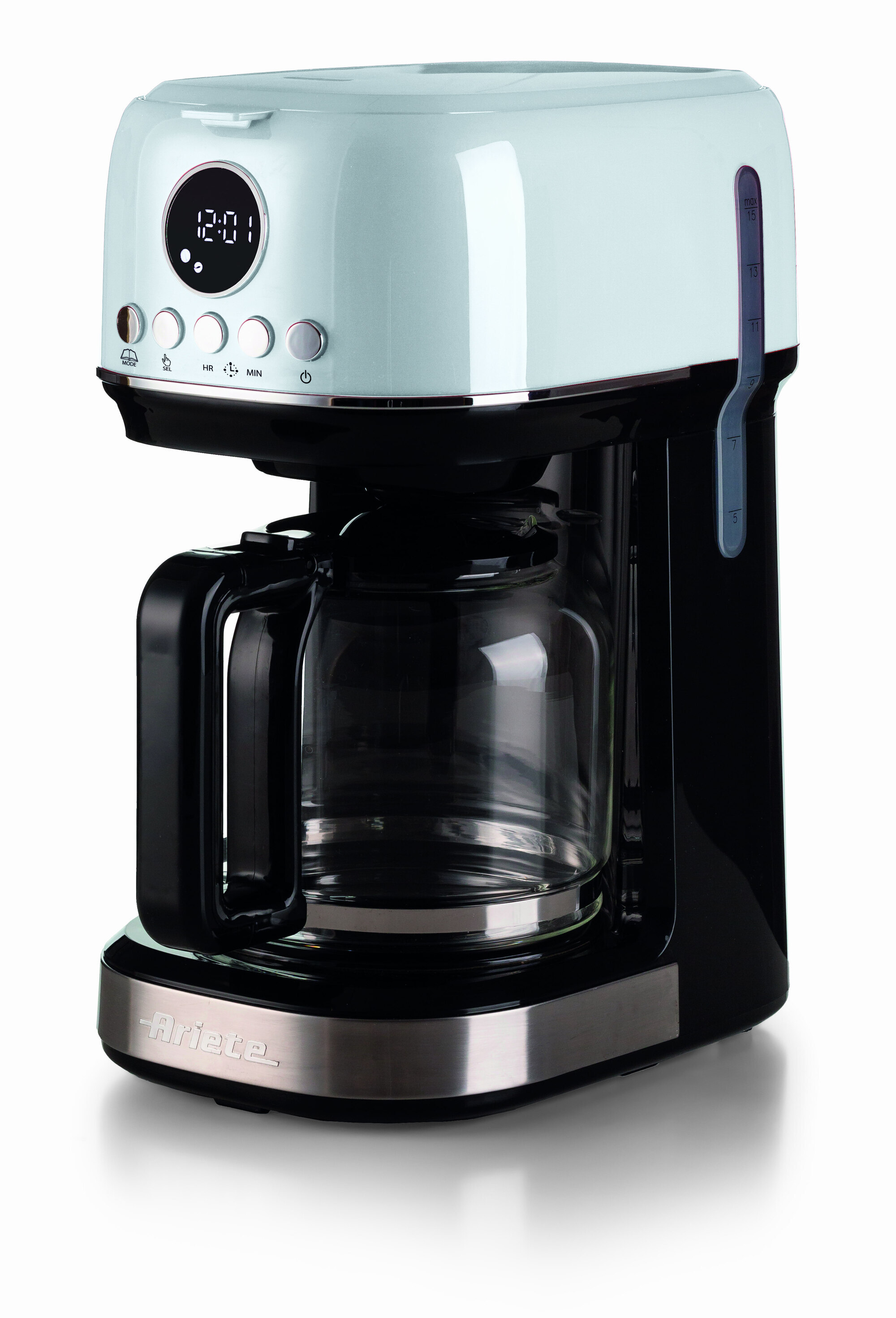 Image of Ariete 1396 Macchina da caffè con filtro Moderna, Caffè americano, Capacità fino a 15 tazze, Base riscaldante, Display LCD, Filtri estraibili e lavabili, Bianco