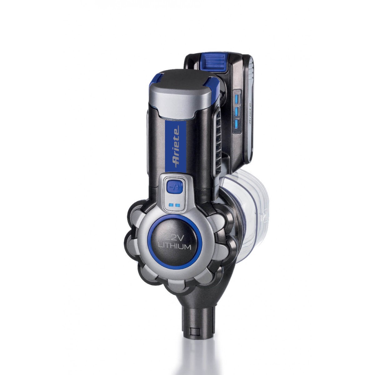 1 Liter Scopa Elettrica Cordless e Aspirabriciole Alluminio Ariete 22V Lithium 2722 Blu 120 W 
