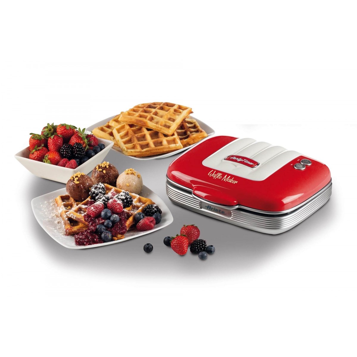 Piastra elettrica per waffle, Waffle Maker Party Time, Ariete 1973 Rosso