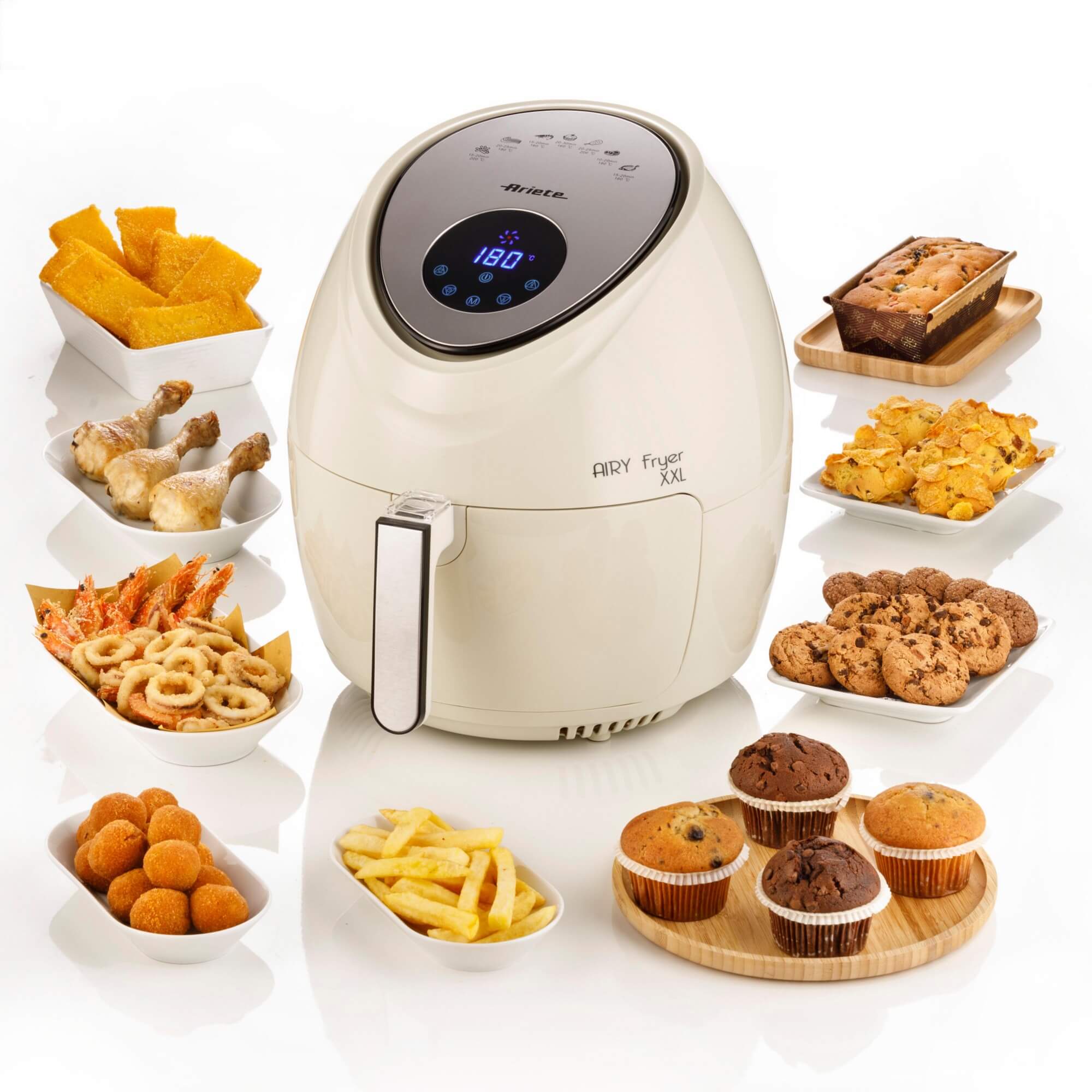 Friggitrice ad aria 7 Litri, Airy Fryer XXL, Ariete 4618 Beige