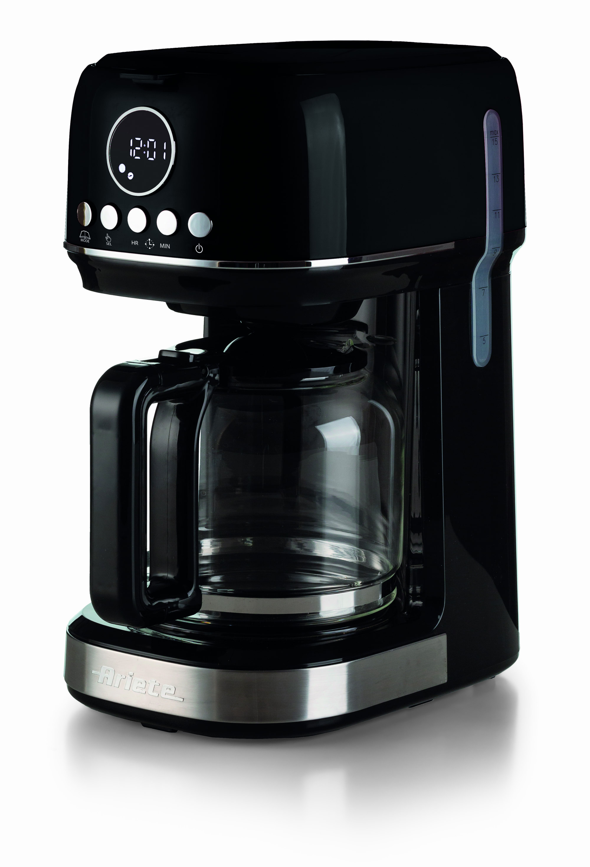 Immagine di  Ariete 1396 Macchina da caffè con filtro Moderna, Caffè americano, Capacità fino a 15 tazze, Base riscaldante, Display LCD, Filtri estraibili e lavabili, Nero